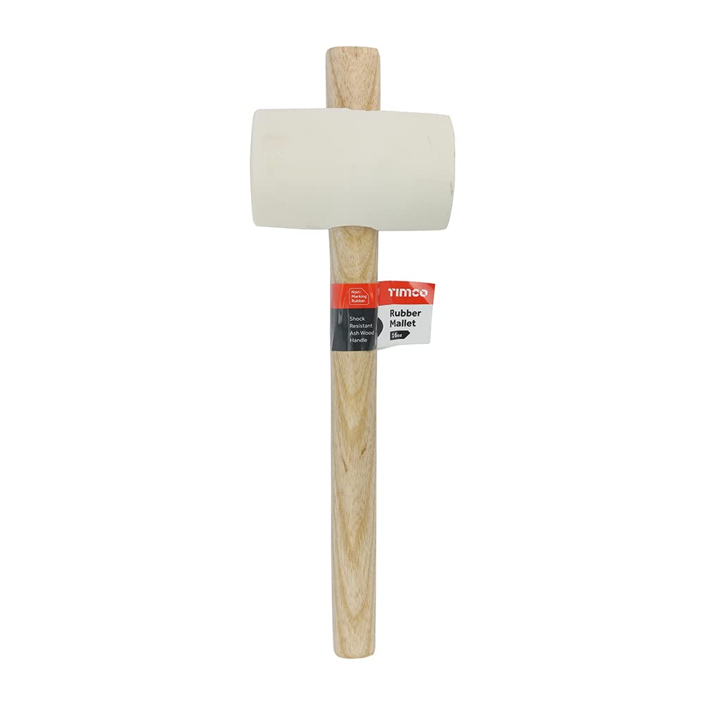 TIMCO Rubber Mallet - White - Non Marking - 16oz - Image 2