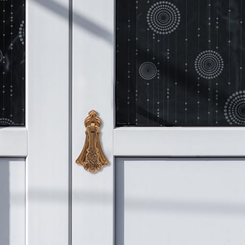 Aldaba para puerta de aleación de zinc dorada estilo vintage de exterior 7