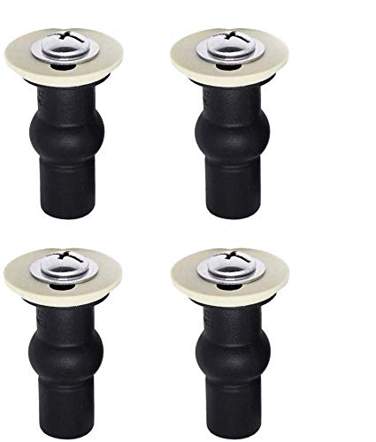 4 Pack M6 Toilet Seat Hinges Screws Universal Toilet Seat Fixings Repair Kits Expanding Rubber Top Nuts Bolts #TOP25