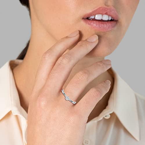 Tresor 1934 solitaire ring voor dames, sterling zilver, zirkonia, wit, briljant geslepen, verlovingsring, voorsteekring… - Image 4