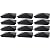 8" x 8" Heavy Duty Aluminium Pyramid Post Cap for Wood Posts - Black (12 Pack)