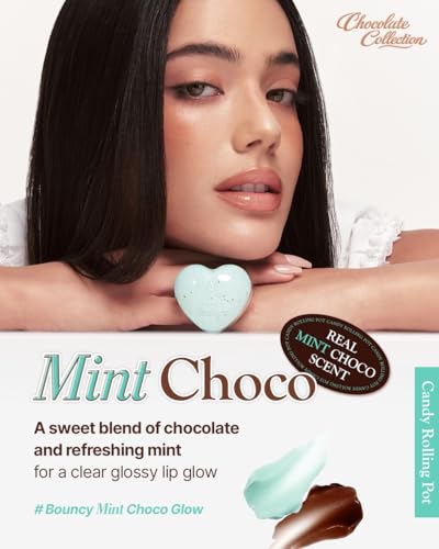 Image of dasique Candy Rolling Pot #Mint Choco | Lip & Cheek Gloss Balm | Lip & Cheek Balm | Sheer Glossy Finish | Moisturizing Balm Texture | Buildable Color | Korean Makeup | Vegan