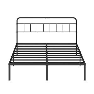 Ziguxiao Full Bed Frame with Classin Headboard, Black — photo 3 of 6