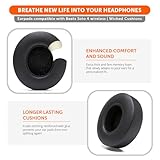 WC PadZ Solo 4 - Upgraded Replacement Earpads for Beats Solo 4 by Wicked Cushions | Enhanced Comfort & Sound Isolation | Black - Image 4