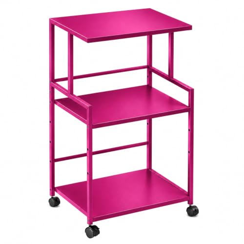 Image of WINSTAR Printer Stand, Solid & Sturdy, Modern Contemporary Look, Space Saving, Made in India (Hot Pink, 3 Tier)