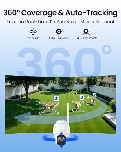 REOLINK First 4K Solar Security Cameras Wireless Outdoor, Argus PT Ultra+Solar Panel, 360° Pan Tilt Auto-Tracking, 8MP Color Night Vision, 2.4/5 GHz Wi-Fi 6, No Subscriptions, Home Hub Compatible thumbnail 3