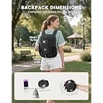 SKYSPER 15L Lightweight Small Hiking Backpack for Women Men, Foldable Travel Daypack, Packable Camping Backpack, Mini Outdoor Hiking Bag (Black) - Image 4