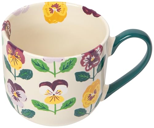 Jubilee Pansy Taza de 17 oz de Stoneware miniatura 3