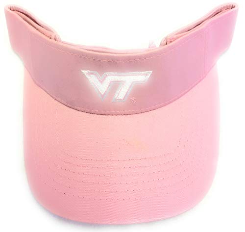 Captivating Headgear Virginia Tech Hokies Ladies Cut Pink Visor