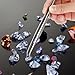 Bewudy 3Pcs Piercing Ball Grabber Tool Set, Diamond Tweezers Jewelers Holder Pick up Tool, Precision Stainless Steel Jewelry Locking Tweezers For Tiny Objects IC Chip Electronic Components