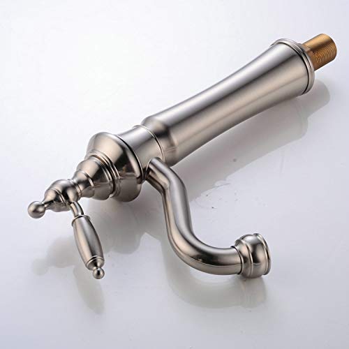 Bathroom Vessel Sink Faucet Brushed Nickel Single Handle One Hole Tall Body Deck Mount Lavatory Leekayer,Lk6301Nh #TOP3