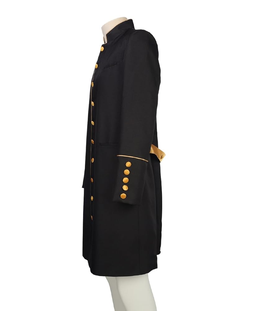 Black Trench Coat Men Men Clergy Robes Cassocks Choir Minister