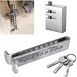 Autobizarre Anti-Theft Car Clutch Pedal Lock Chrome Finish Stainless Steel Security Lock System for All Cars - Key Lock