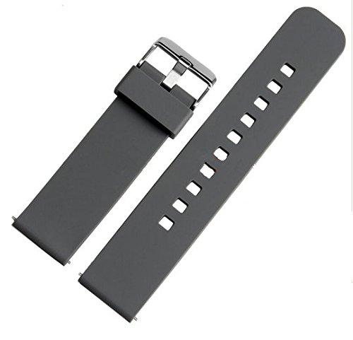 Watch Band/Strap For Pebble Time Smartwatch Band Replacement Accessories With Metal Clasps Watch Strap/Wristband Silicone (Gray) #TOP1