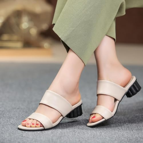 Mules à deux brides style chic avec talon bloc géométrique - 2