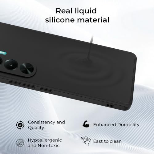 Image of A rtistque Back Cover Case for Realme P4x 5G with Camera Protection | Shockproof TPU|Stylish Protective Design|Slim Fit|Ultra Matte| Back Cover - Black