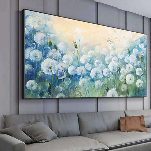 Peinture à l'huile abstraite pour habiller un grand mur vide de salon moderne