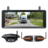 AUTO-VOX RV Backup Camera Wireless: Rear & Side Cams Plug and Play, 7.2” HD 3-Spilt Full Views...