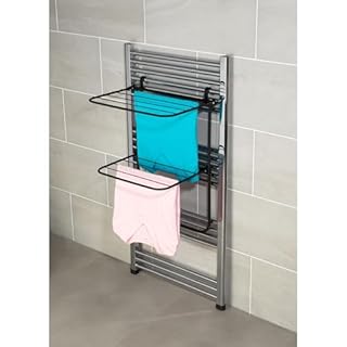 Beldray Séchoir à Vêtements 2 en 1 – Suspendre sur Radiateur, Étendoir sur Porte, Étagères Réglables, Gain de Place, Repliable à Plat, Capacité de 8 kg, Espace de Séchage de 4,2 m