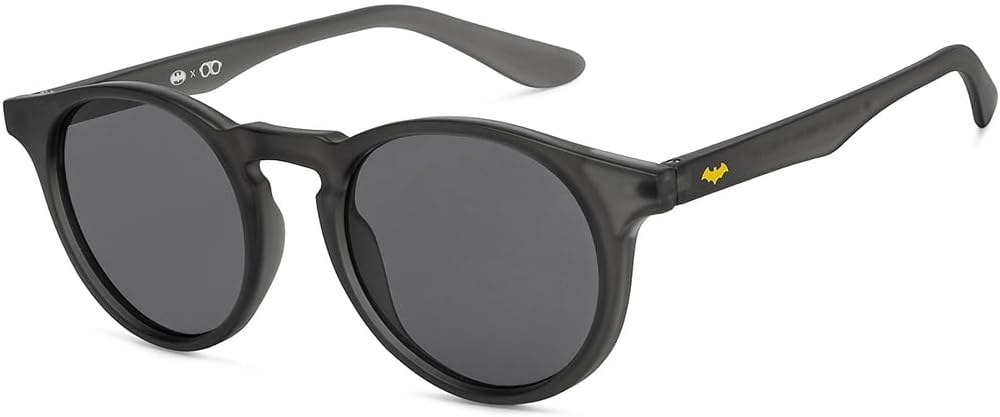 Superhero Collection | Full Rim Round Branded and Stylish Kids Sunglasses | 100% UV Protected | For Boys & Girls (Age 8-12 yrs) | LK S16251