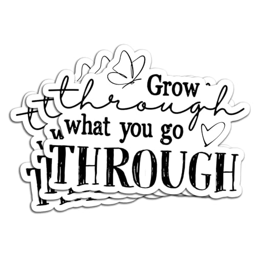 (3Pcs) Grow Through What You Go Through Sticker Motivational Quote