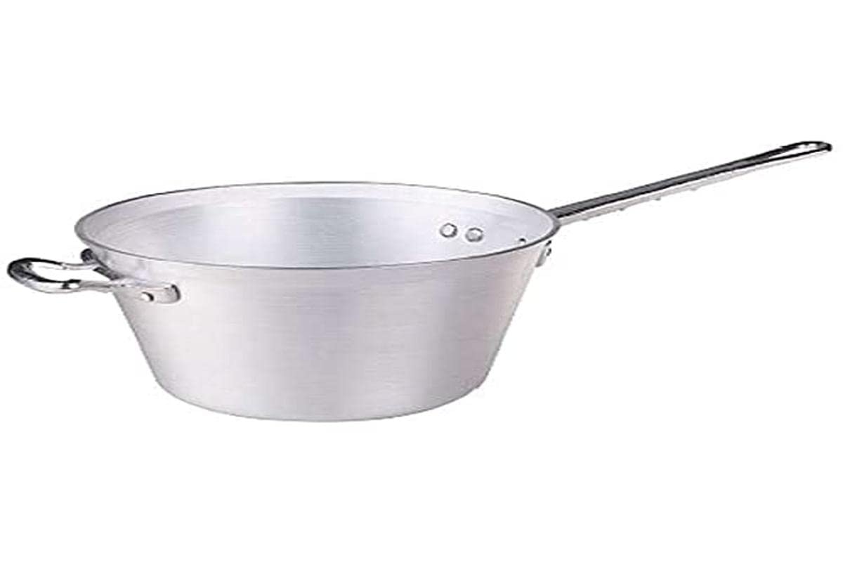 Pentole Agnelli Family Cooking Aluminium Polenta Pot with 1 Handle and Hand Grip, Diameter 24 Cm.
