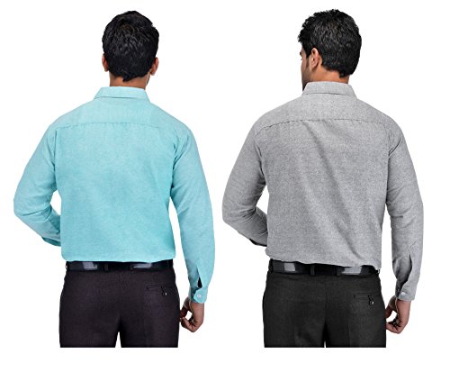 Image of Formal Regular Fit Solid Shirt Full Sleeves for Men Pack of 2