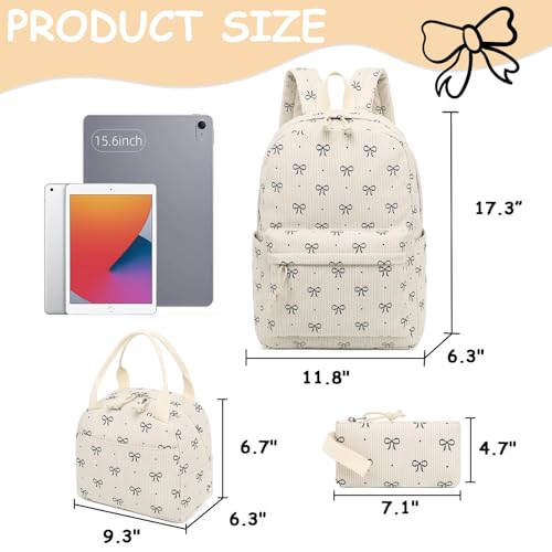 CAMTOP Backpack for School Kids Cute Backpacks for Girls Elementary Lighweight Bookbag with Lunch Box Pencil Case 3 in 12