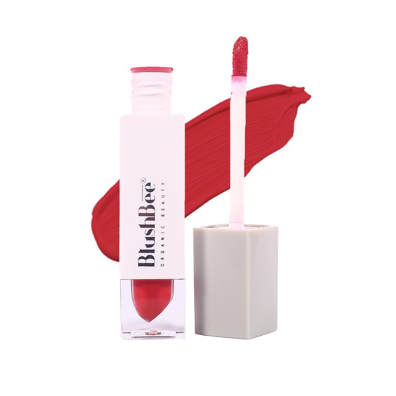 BlushBee Organic Beauty Matte Liquid Lipstick Waterproof- Long Lasting, Non-Drying, Soft Mousse, Smudge-Proof Formula | Organic,Vegan & Clean | Lipsticks For Women- 4.5Ml Of Boujee