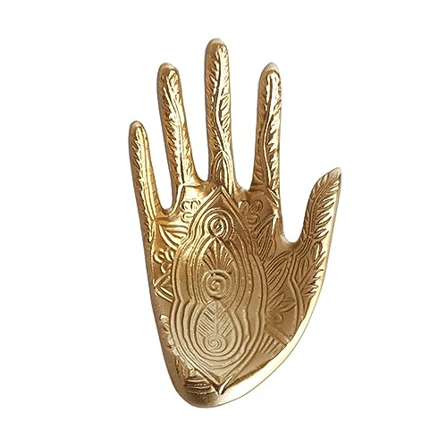 TOVINANNA Soporte Para Joyas Expositor De Pulseras y Anillos, Modelo Mano Dorado, Vinilo De Calidad, Organizador De Escritorio Para Exhibición Decorativa