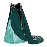 Fortunehouse Women's Queen Anna 2 Coronation Dress Snow Queen elsa Anna Cape Cloak Dress Girl
