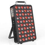 SANMUKE 100W Red Light Therapy, 660nm & 850nm with 60 PCS 45mil Individual High-Power LED Chips (30 Red + 30 NIR), Home-use Red Light Device with Digital Display & Remote Control, Ideal for Body, Face