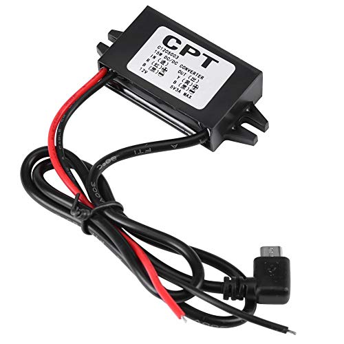 Haofy Convertidor de Corriente DC-DC 12V a 5V 3A Convertidor Micro USB Voltaje Regulador de Convertidor Convertidores de Potencia a Prueba de Agua para Coche