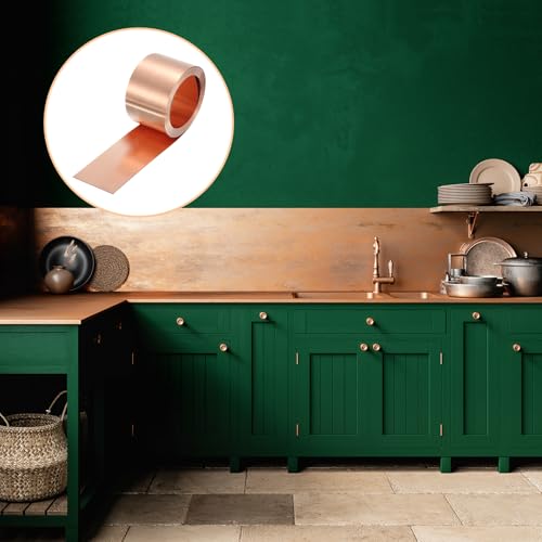 QUARKZMAN Kupferplatten 2500x25x1mm, Kupferblech Streifen Kupferfolie Blech, Kupfer Blechplatten Rosegold Kupferstreifen für Industrie Bauwesen Haushalt Wand Dekoration DIY Kunsthandwerk