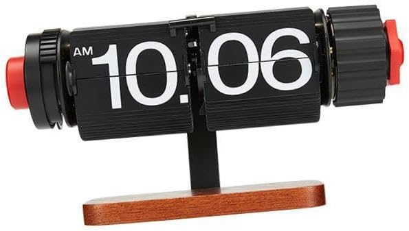 Amazon.co.jp: mooas マルチウッドミニフリップデスククロック、レトロ