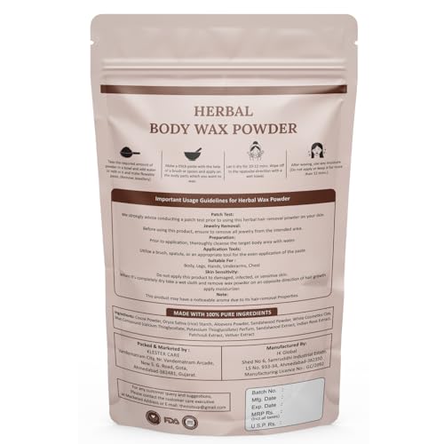 Image of OUTSUP Wax Powder for Hair Removal for Women & Men | Painless Hair Removal with No harmful chemicals, Irritation, Skin Rashes | Chocolate Flavour | Not for Face- 100gm