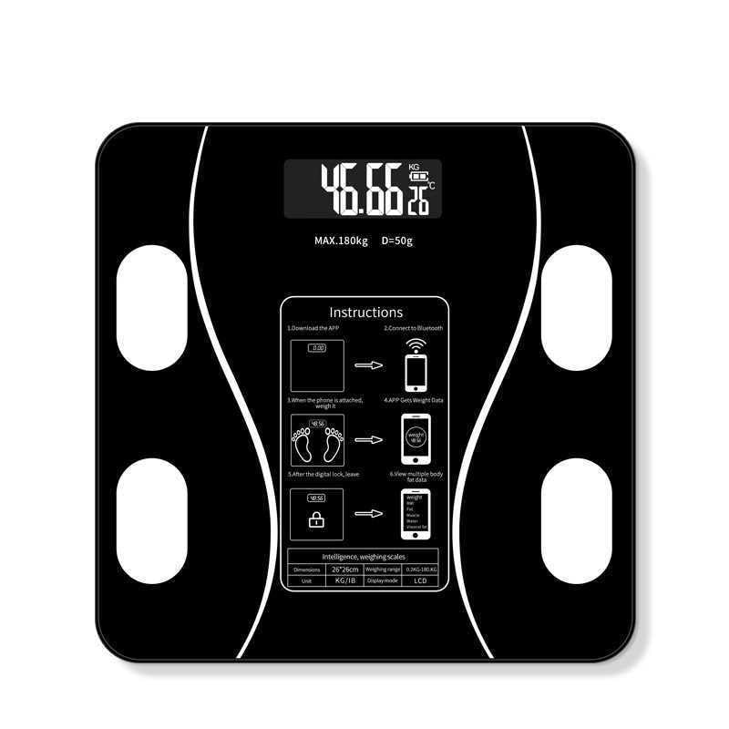 Bluetooth Smart Body Fat Scale Digital Bathroom Scale with USB Rechargeable Power Body Composition Analyzer for Weight BMI