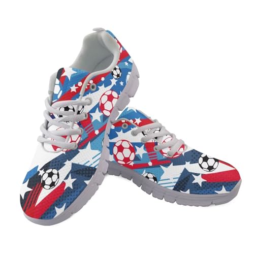Image of GIFTPUZZ Mens Lace Up Athletic Trainers Running Sneakers Wedge Breathable Gym Lightweight Sports Tennis Shoes