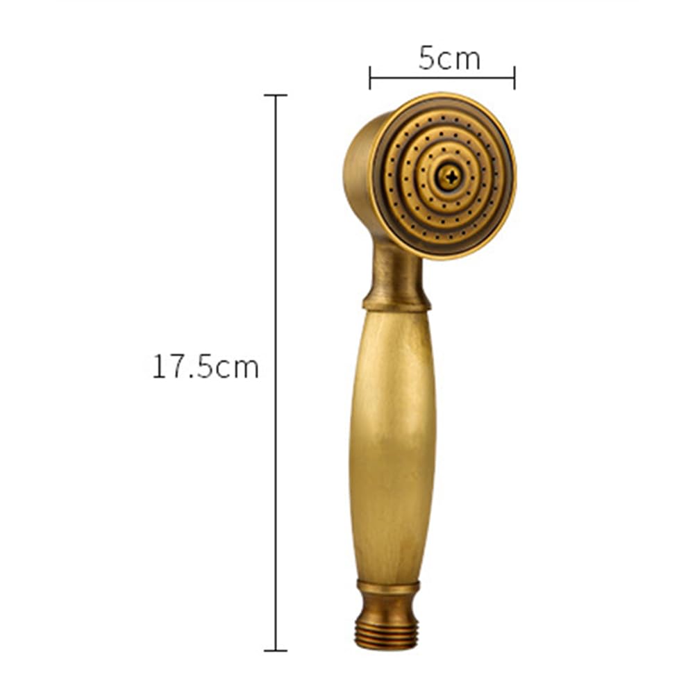 Vintage mosiężna głowica prysznicowa wysokociśnieniowa zdejmowana wąż 150 cm oszczędzająca wodę elegancka oprawa łazienkowa styl retro i stylowe akcesorium prysznicowe