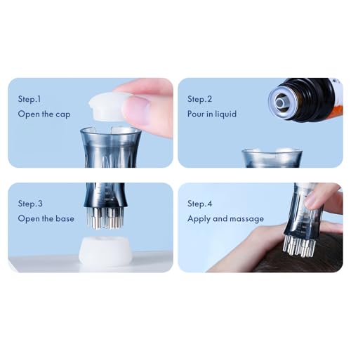 2 aplicadores de óleo de couro cabeludo - aplicador de minoxidil - massageador de couro cabeludo - m