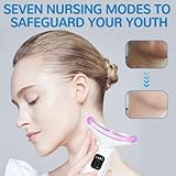 Face Massager Tool, Facial and Neck Massager Beauty 7-in-1 Triple Action Light, Thermal, and Vibration for Skin Care Face Sculpting Tool