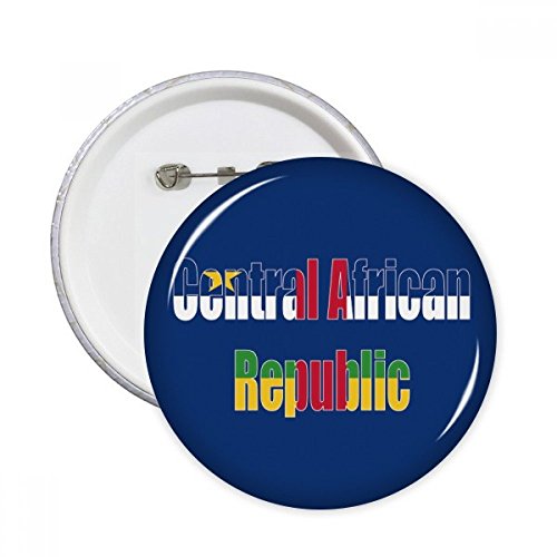 Pins badge rond XXL avec drapeau Pays d'Afrique centrale pour vêtements et décoration