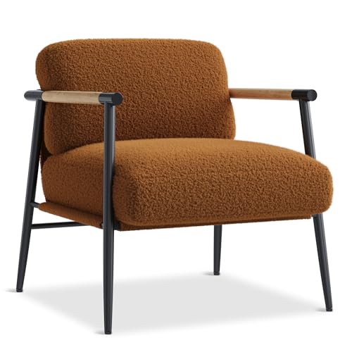Sillón moderno peluche marrón cómodo miniatura 7