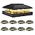 VOLISUN 4x4 Solar Post Cap Light 8pack,Solar Fence - Cap Lights Outdoor Waterproof for Wooden/Vinyl Post,Black Deck Post Cap Light Solar Powered with Warm White for Garden/Patio/Porch