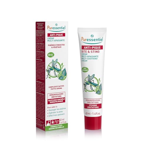 Puressentiel - Anti Pique - Crème Multi-Apaisante - Piqûres d'insectes et de végétaux - Actif 100 pourcent d'origine naturel - Effet Frais - Calme démangeaisons et irritations - 40 ml