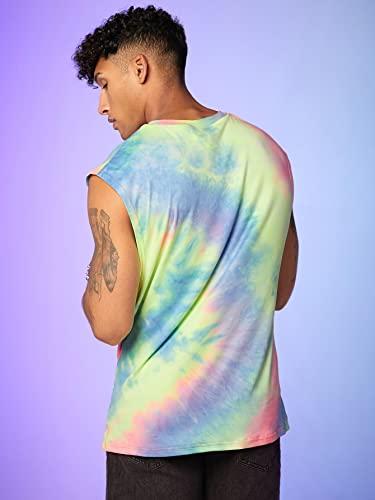 Verdusa Tie Dye Shirt Men Y2k Crop Tank Top Sleeveless Graphic Casual Muscle Shirt2