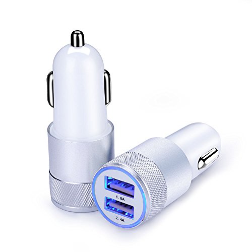 Car Charger,Sicodo 3.4A 2 Pack USB Smart Port Charger Compatible with iPhone 16 15 14 13 12 SE 11 X Pro, Max, Samsung Galaxy S24 S23 S22 S21 S20, Note20 10, LG V60 V50 V40,Google Pixel,iPad Pro