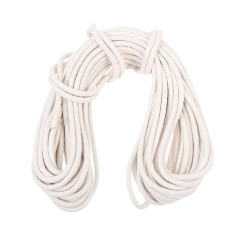 TOYANDONA Cotton Flagpole Halyard Rope 6mm Beige Sturdy and Long Enough for Clothes Drying and Outdoor Flag Pole Use with Sufficient Quantity and Versatile Applications