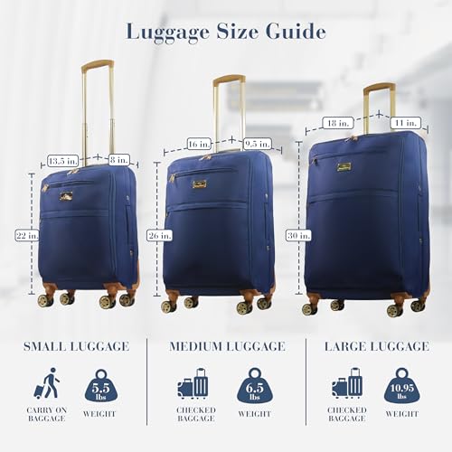 Image of Tommy Bahama 3-Piece Rolling Luggage Set, Blue