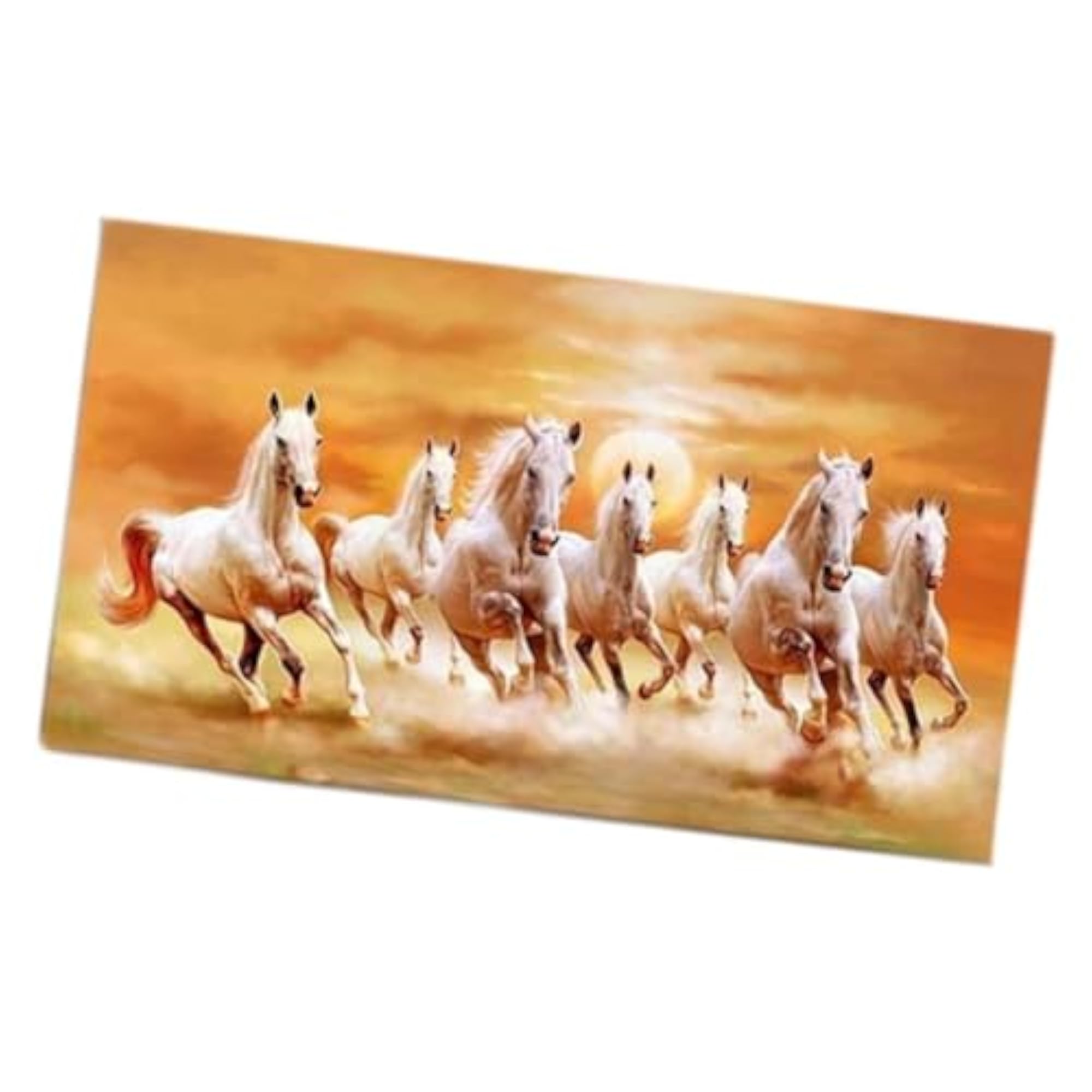 Seven Lucky Running Horses Wall Art for Home Decor